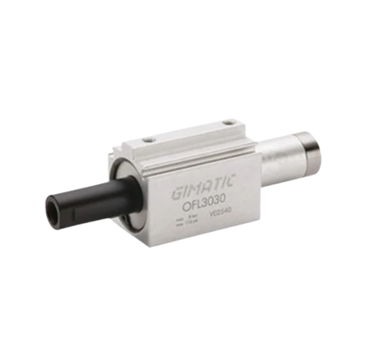 Xy lanh khí hành trình ngắn ty xuyên lỗ chống xoay, có chân lắp – OFL