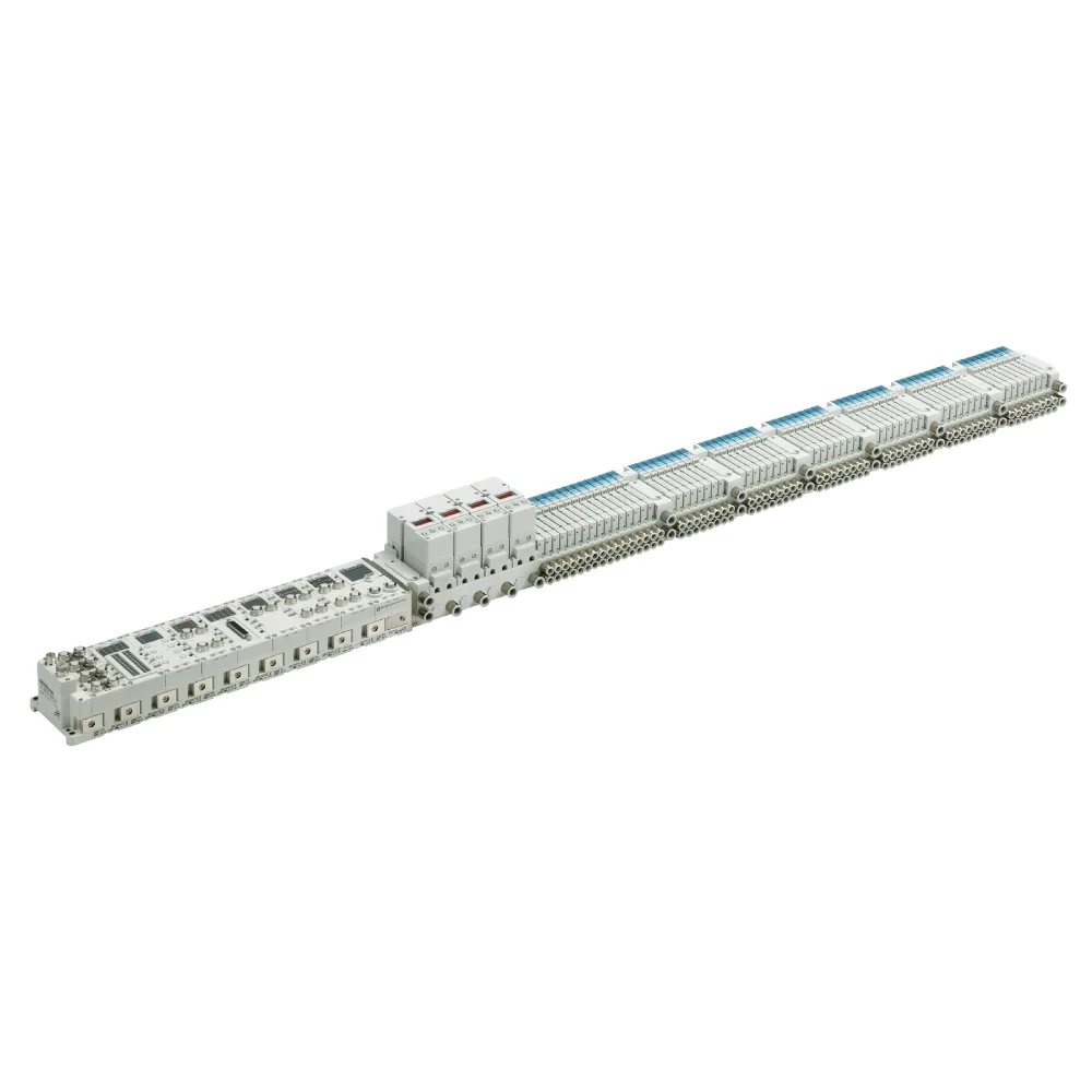 Van điện từ 5 cổng dạng cắm có bộ điều áp điện khí trên manifold 64 trạm - JSY3000-P