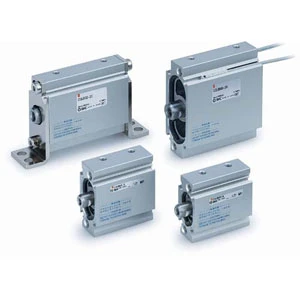 Xi lanh khí nén compact dạng mỏng, kiểu tấm, tác động kép, một cần piston CQUB20-5 - CQU Series